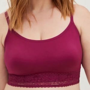 Torrid Women's Red Wine Lightly Padded Seamless Bralette Size 1X 2X 3X 4X 5X